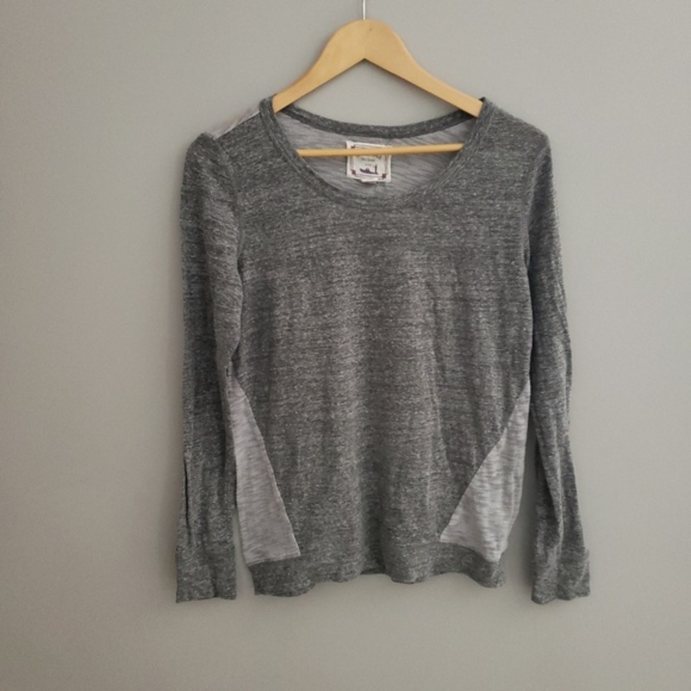 2 tone grey henley medium